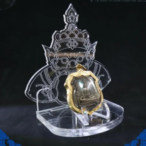 Clear Hindu Rahu Themed 1oz Silver Gold Coin / Amulet / Medal Display Stand