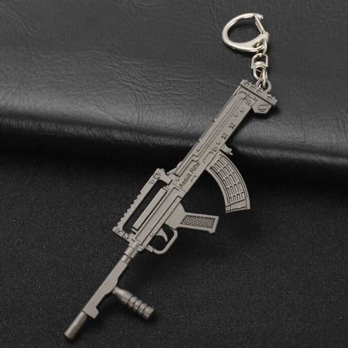Mini Metal Russian Assault Rifle Keyring Premium Keychain Gift UK