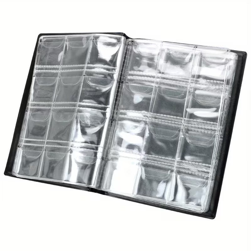 Blue World Coins Small Coin Collection Book Holder Album - 120 Slots 2.9x2.9cm