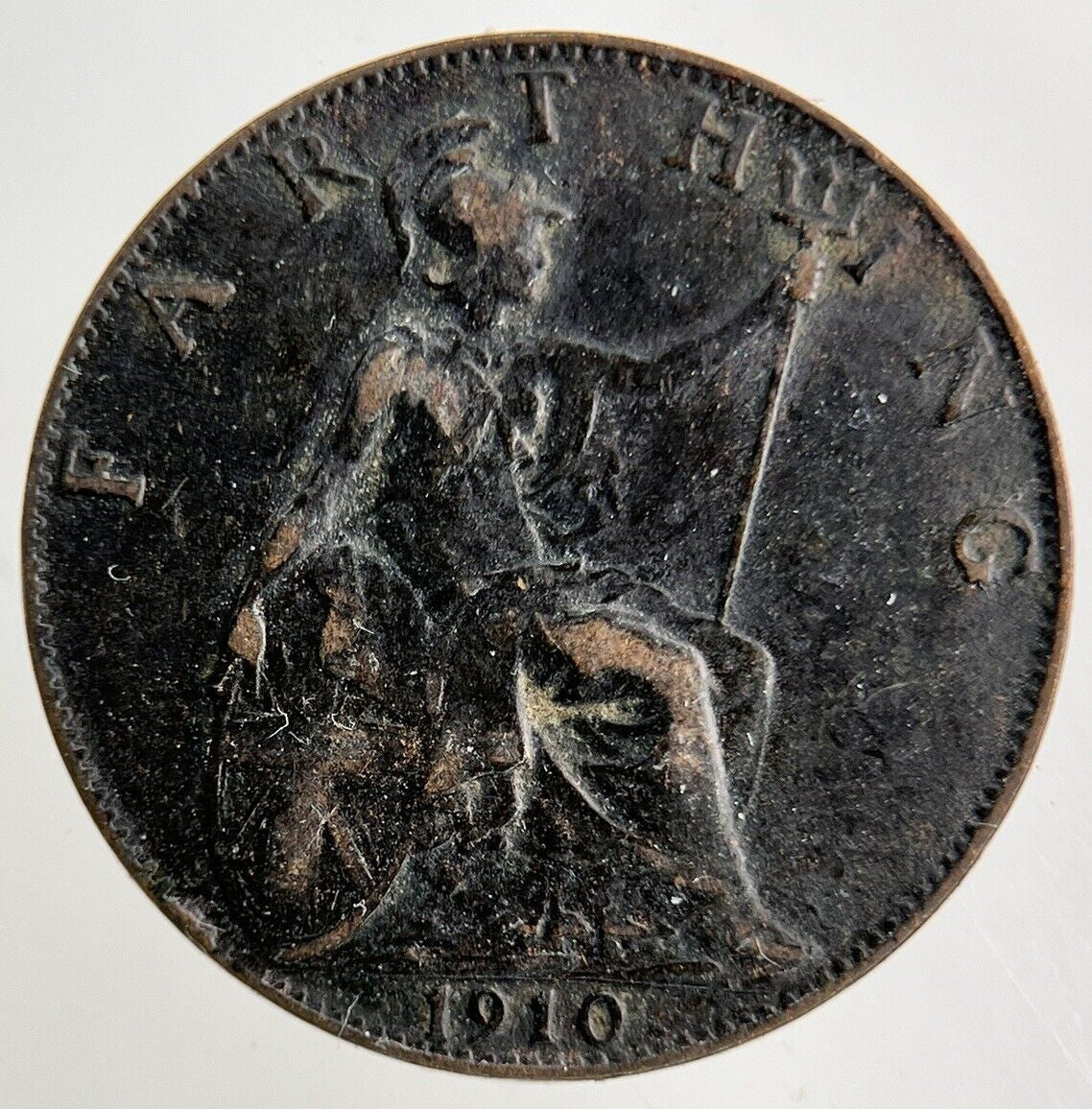 1910 Edward VII Farthing Coin | Fine Collectable Grade
