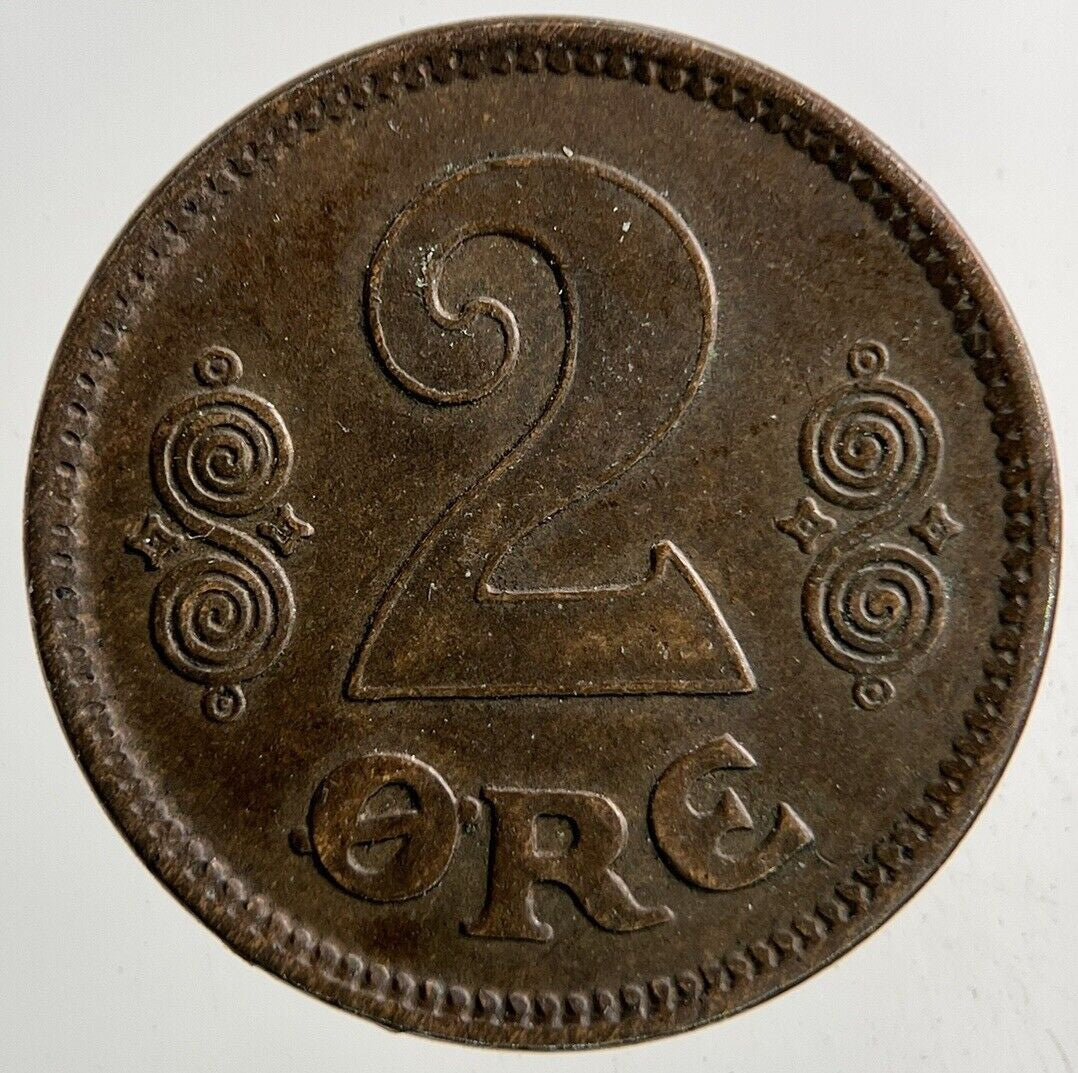 1920 Denmark 2 Ore Coin | Fine Collectable Grade