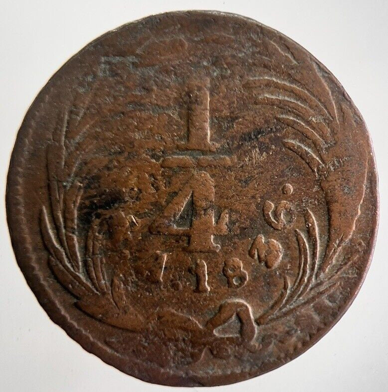 1836 Mexico 1/4 Quarter Real Coin | Collectable Grade | a4669