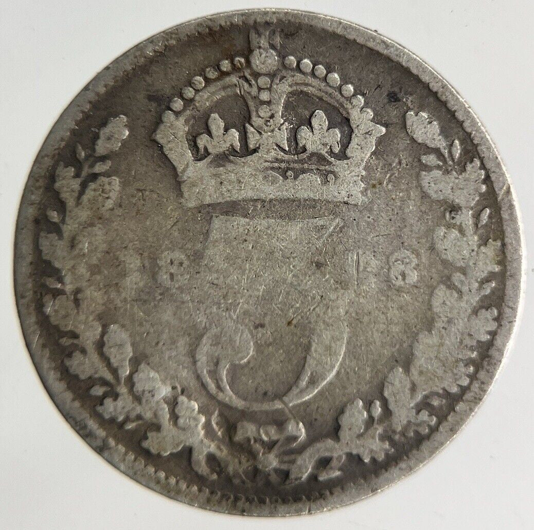 1898 Victoria Threepence Silver Coin | Collectable Grade