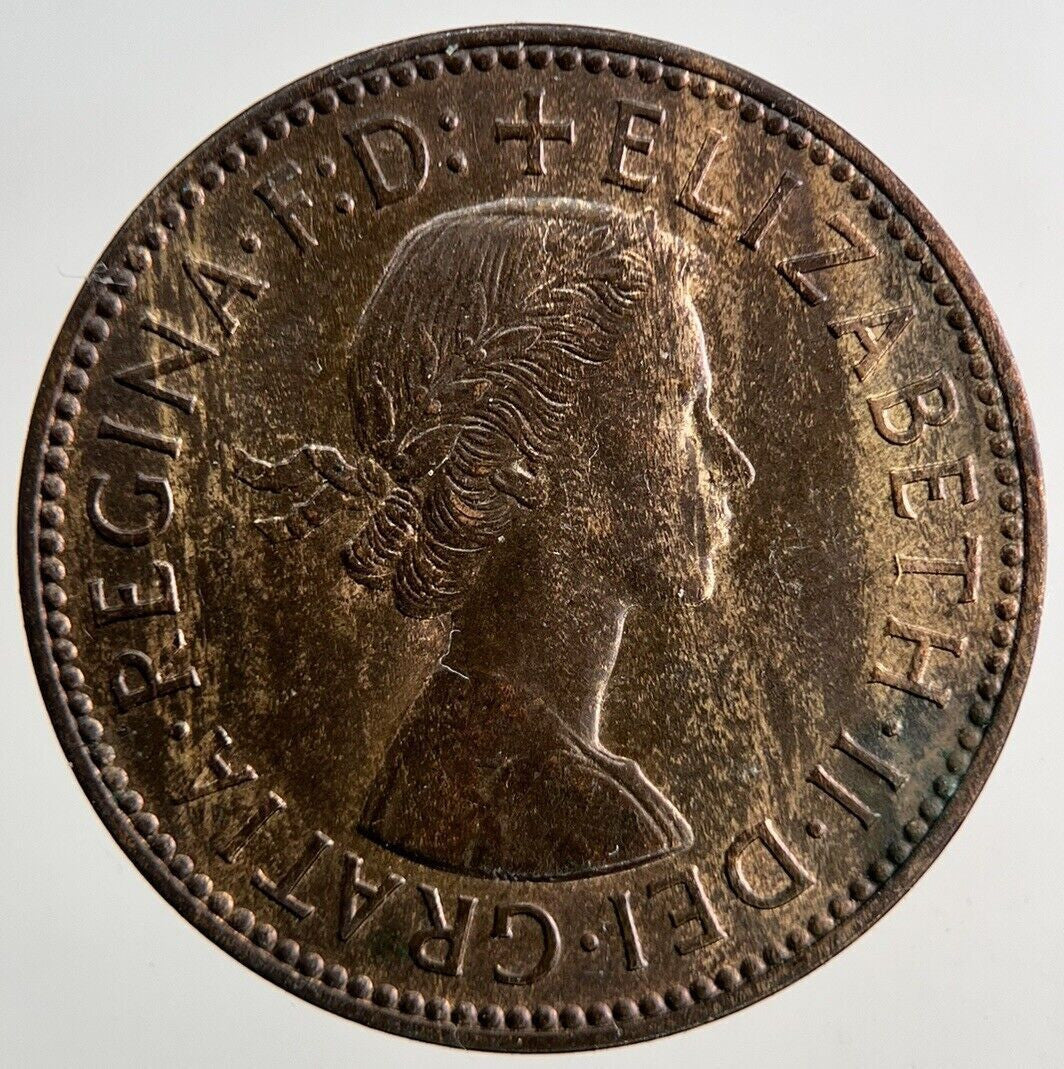 1955 Elizabeth II 2nd Half - Penny Coin | Very Fine Grade