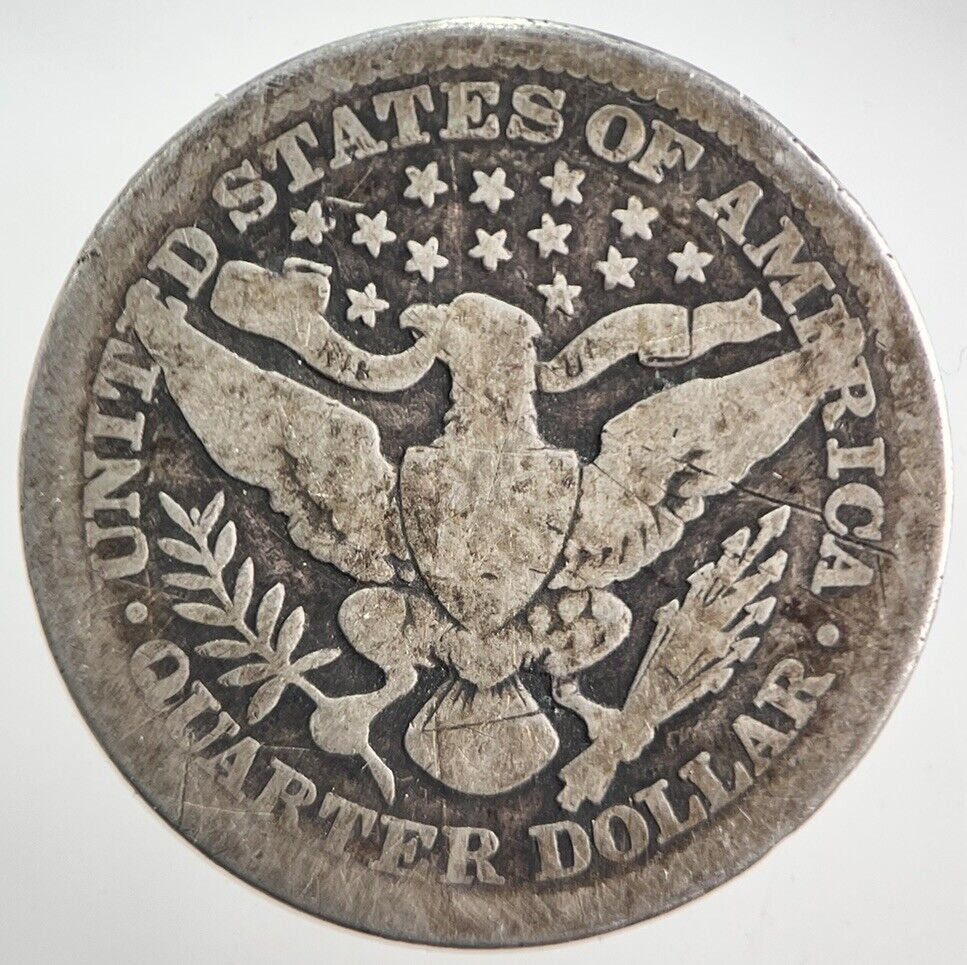 1906 US USA Barber Quarter Dollar Silver Coin | Collectable Grade