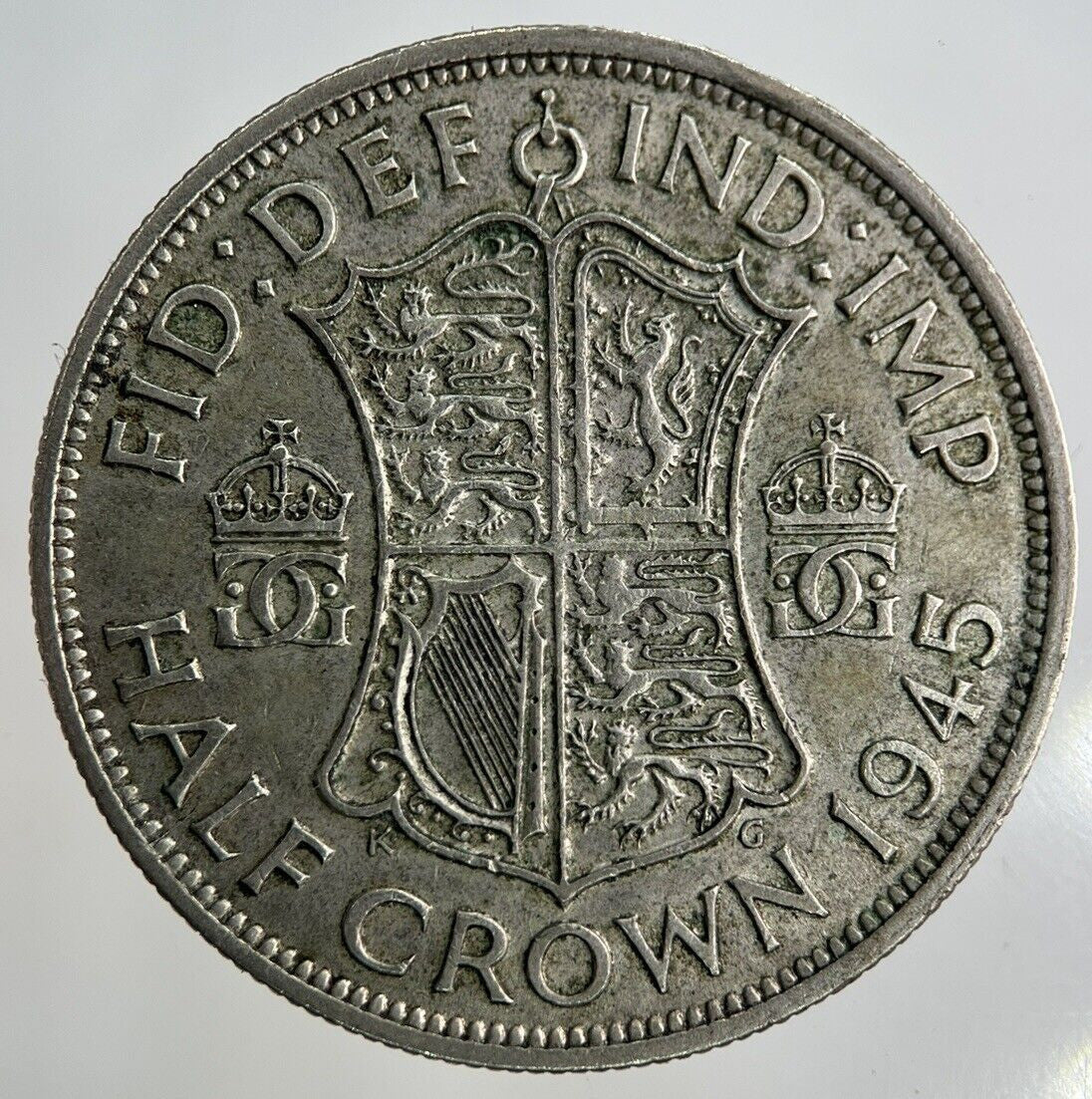 1945 George VI Half - Crown Silver Coin | Fine Collectable Grade