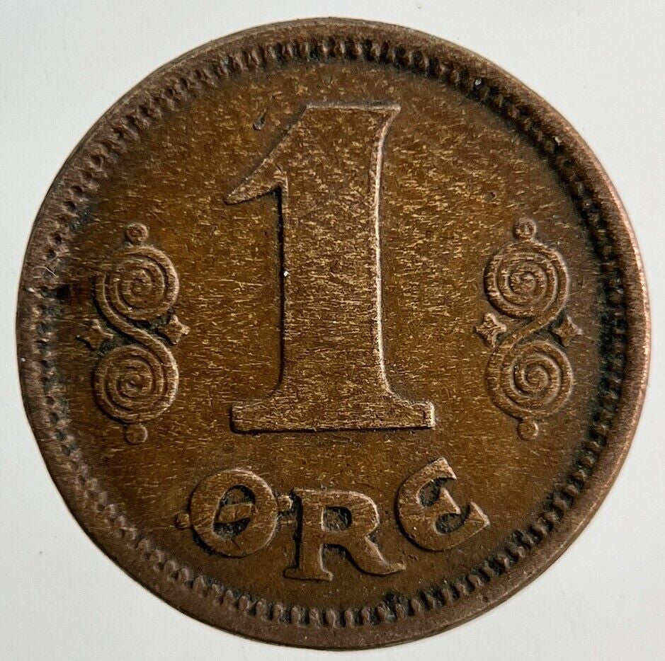 1921 Denmark 1 Ore Coin | Fine Collectable Grade