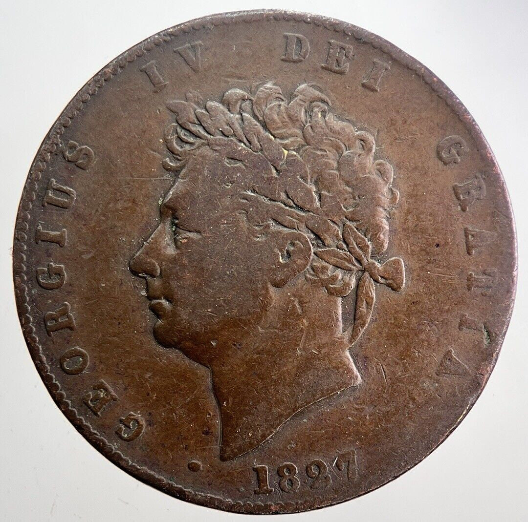 1827 George IV Half - Penny Coin | Collectable Grade | a6025