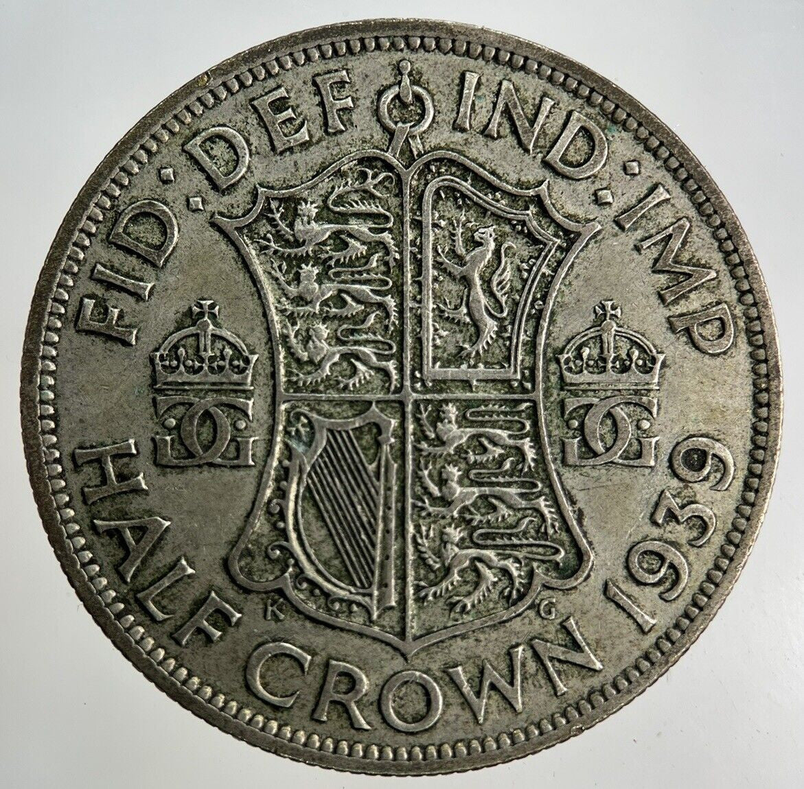 1939 George VI Half - Crown Silver Coin | Fine Collectable Grade