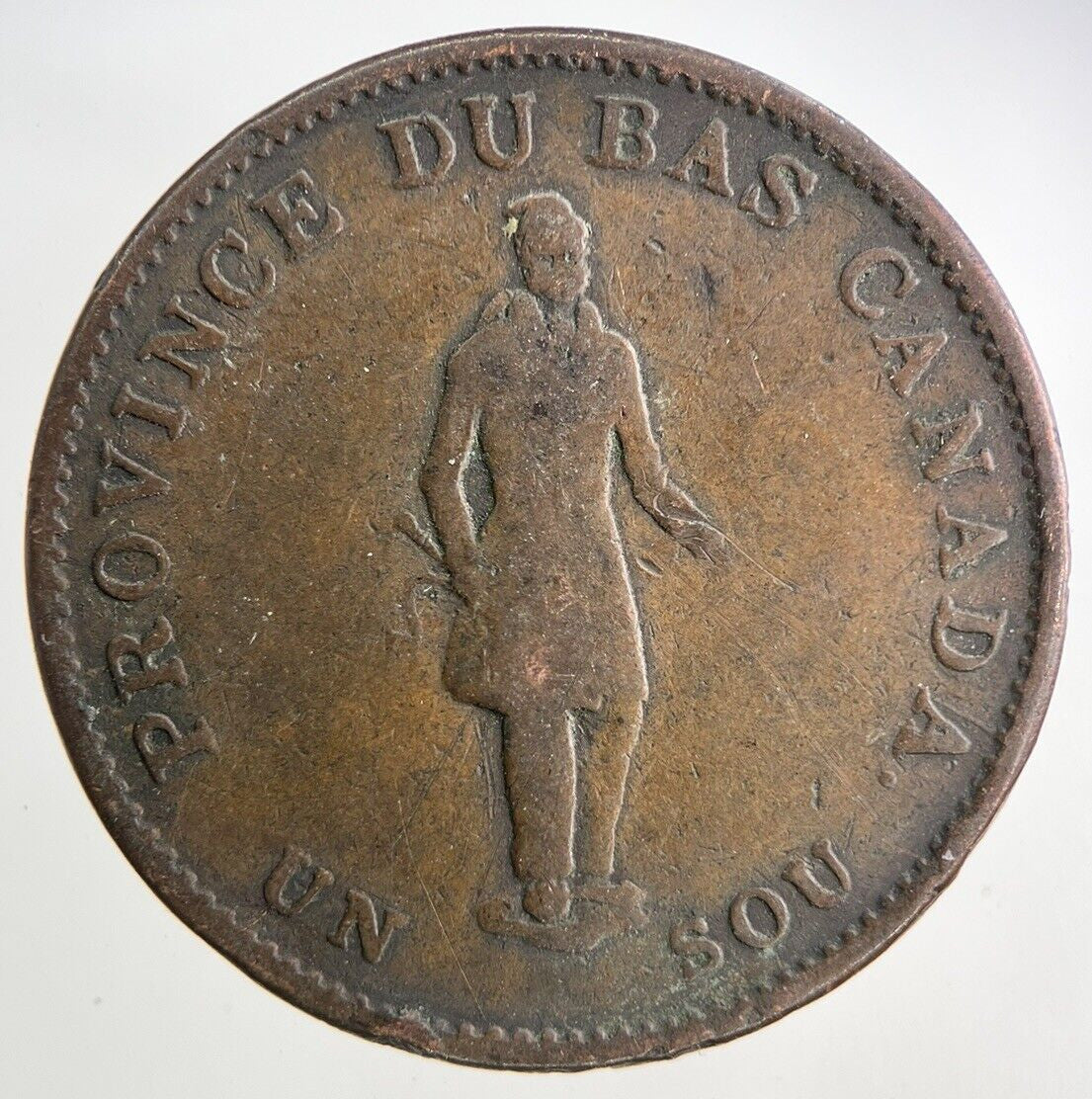 1837 Canada Bank Half - penny Token Coin | Fine Collectable Grade