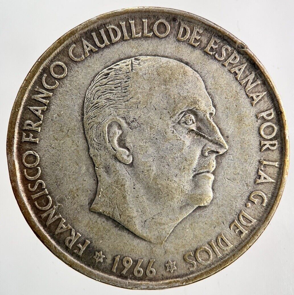 1966 Spain 100 Pesetas Silver Coin | Fine Collectable Grade