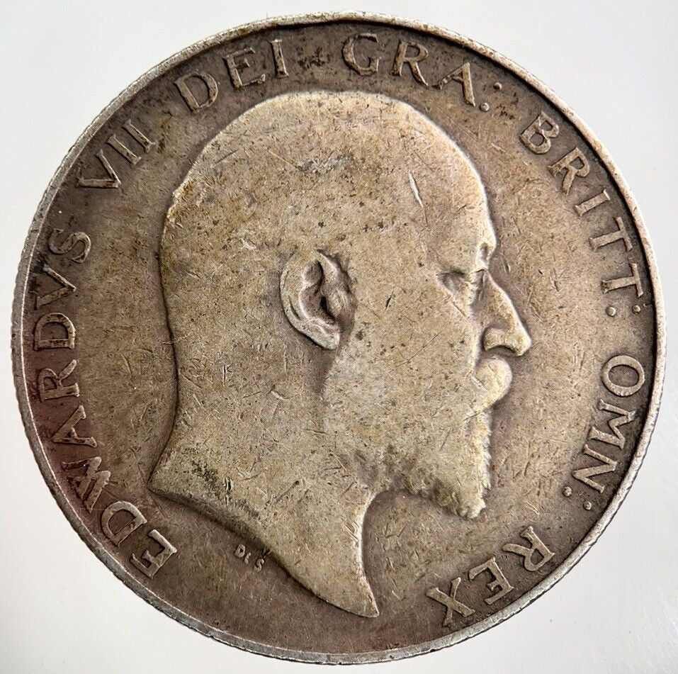 1907 Edward VII Half - Crown Silver Coin | Fine Collectable Grade