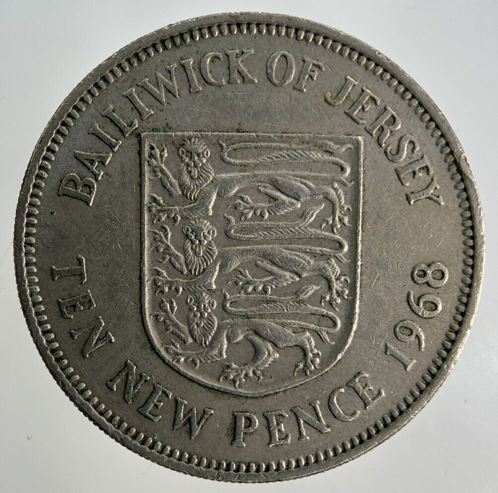 1968 Jersey 10p Ten - Pence Coin | Fine Collectable Grade