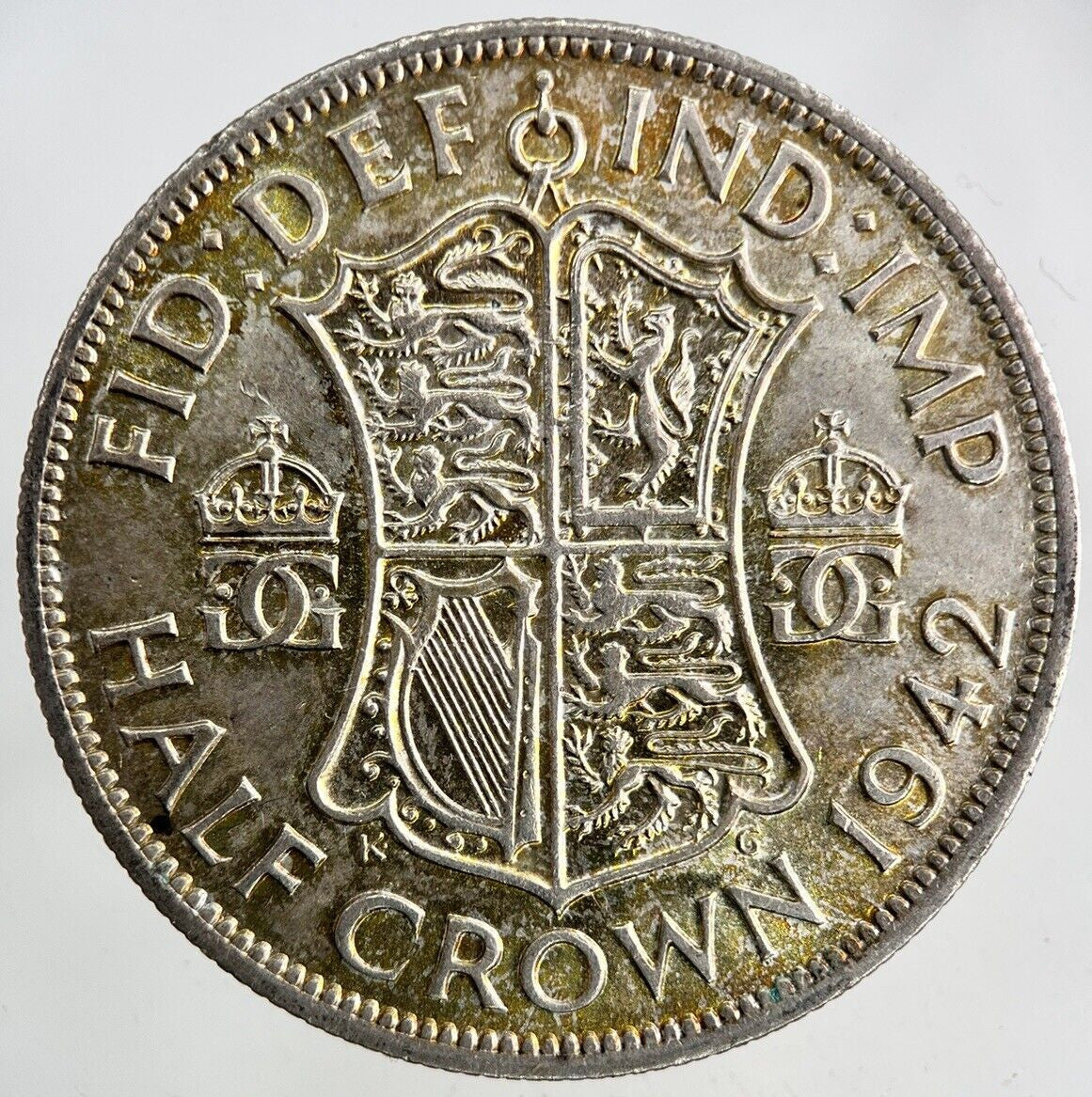 1942 George VI Half - Crown Silver Coin | Very High Grade