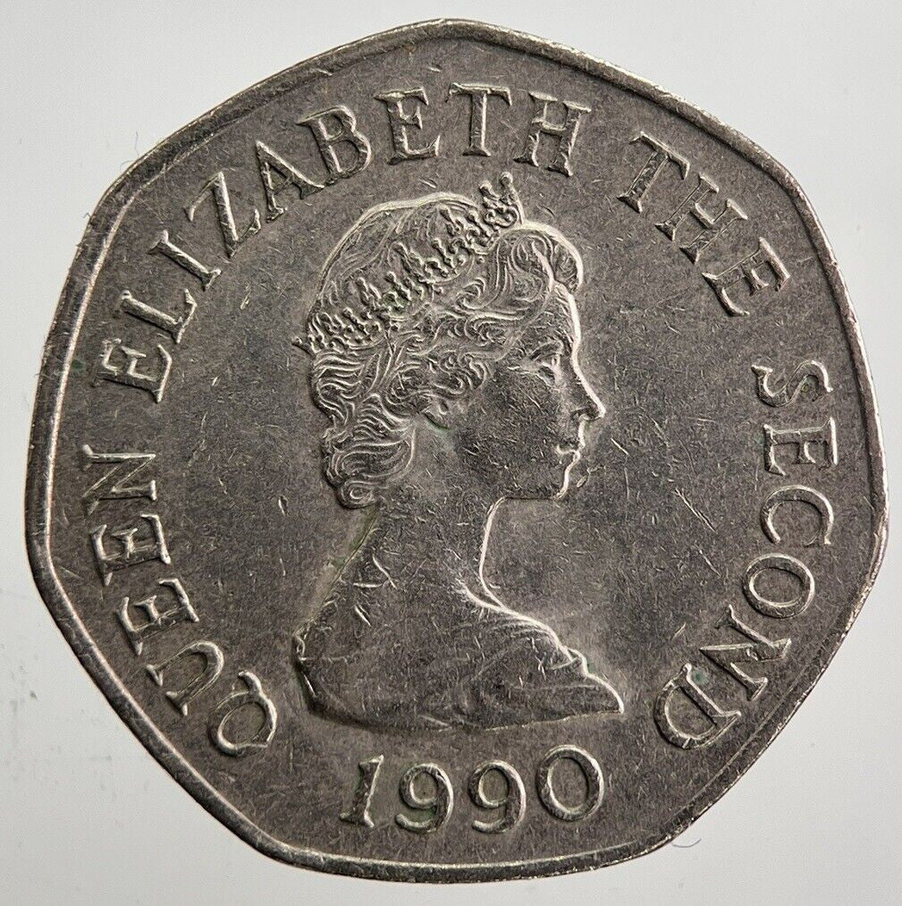1990 Jersey 20p 20 Twenty - Pence Coin | Very High Grade | a4987