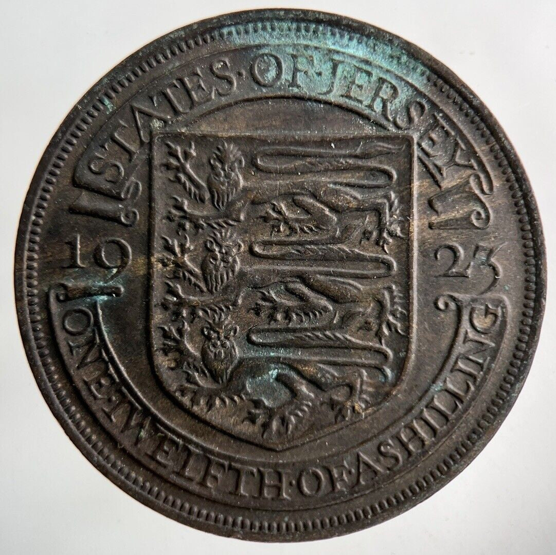 1923 Jersey One Twelfth Of A Shilling 1/12th Coin | Very High Grade
