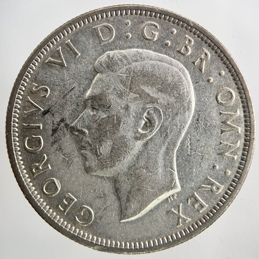 1945 George VI Half - Crown Silver Coin | Fine Collectable Grade