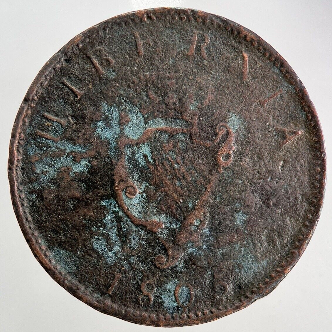1805 Irish Hibernia Half - Penny Coin | Fine Collectable Grade