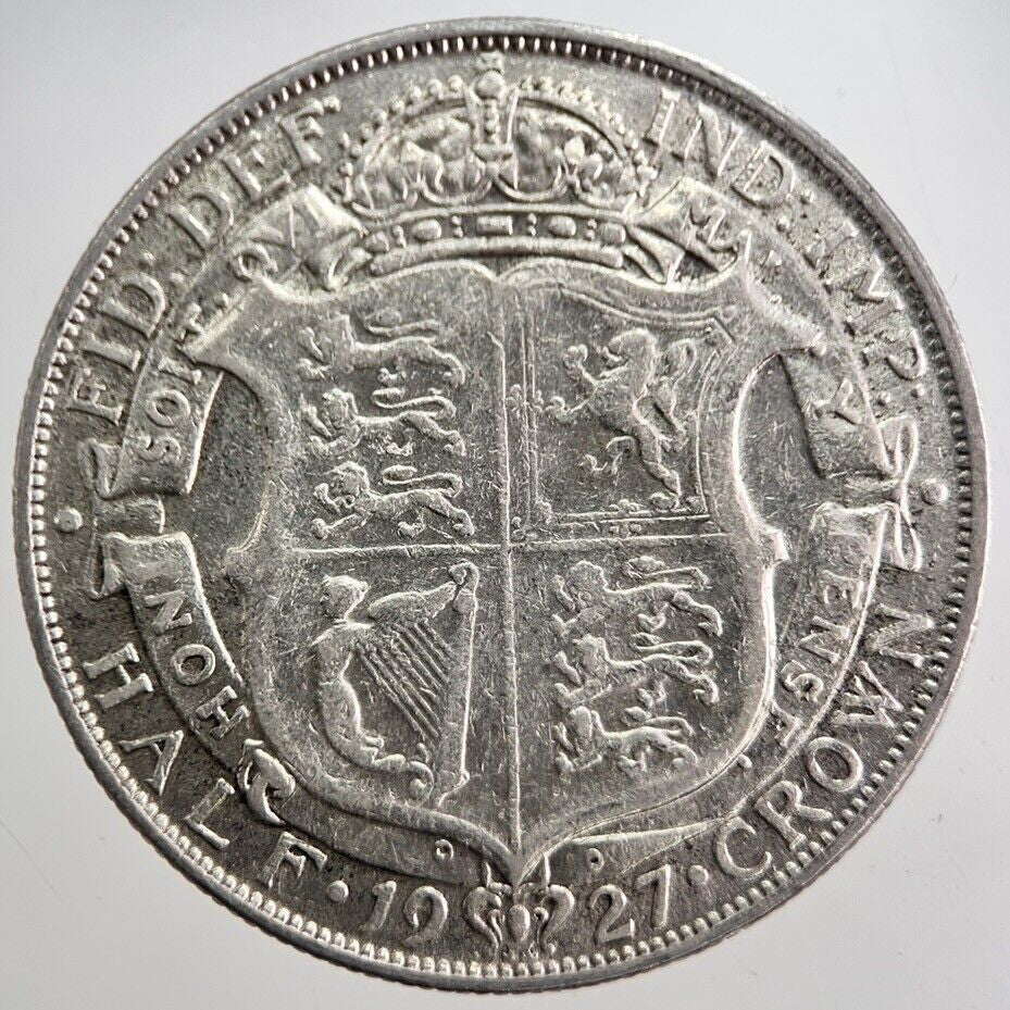 1927 George V Half - Crown Silver Coin | Fine Collectable Grade | a8145