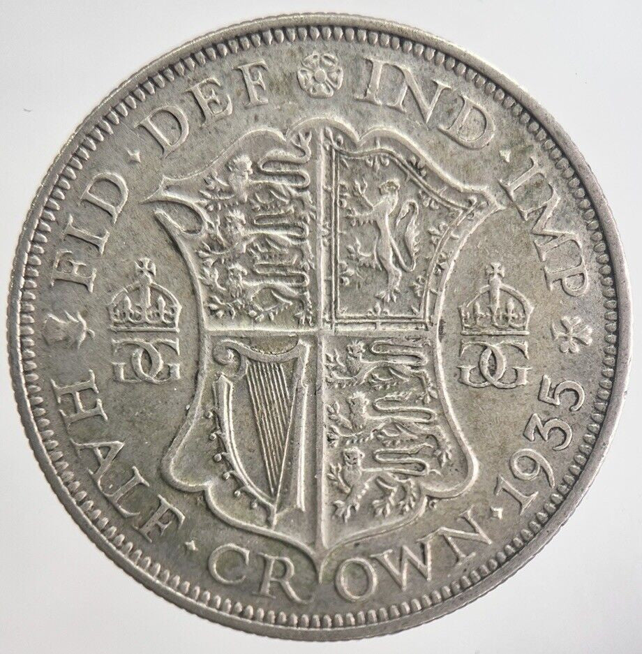 1935 George V Half - Crown Silver Coin | Fine Collectable Grade | a6323