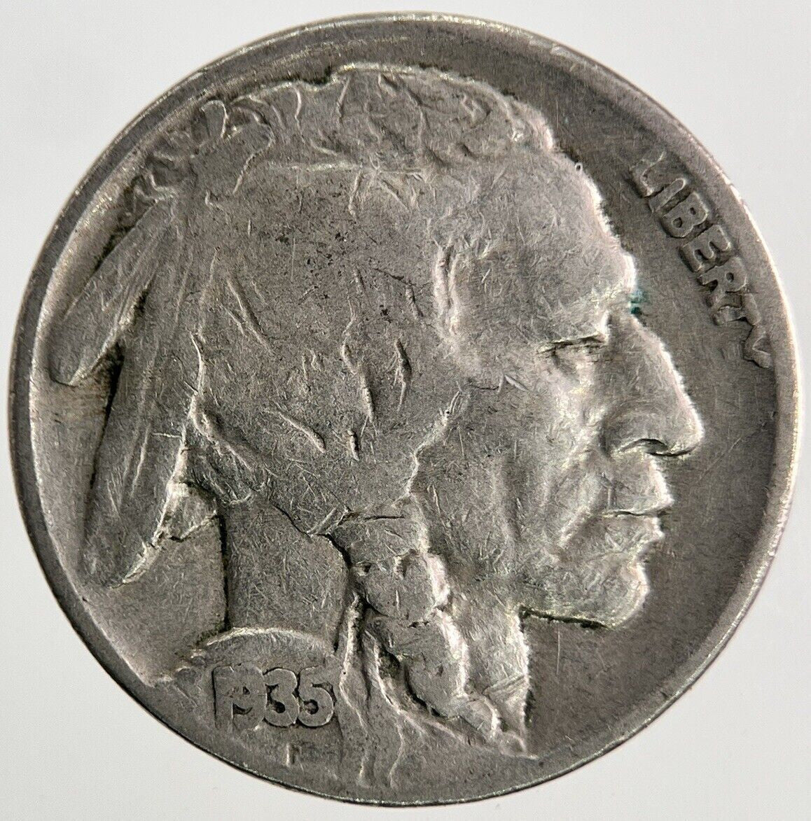 1935 US USA Buffalo Indian Head Nickel Coin | Fine Collectable Grade | a7231