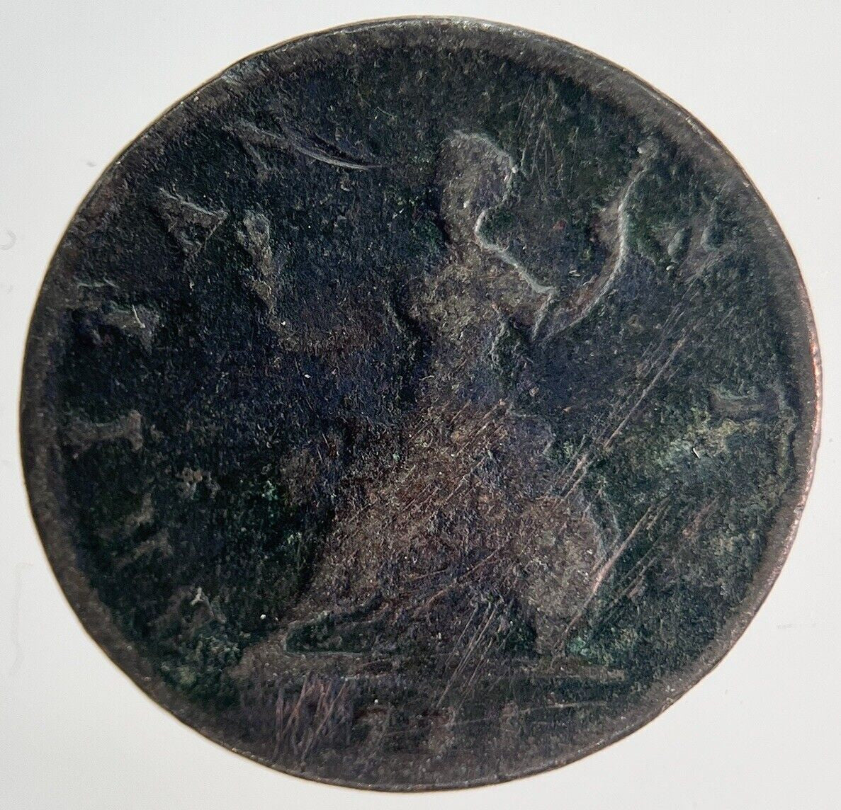 1733 George II Farthing Coin | Fair Grade | a1947