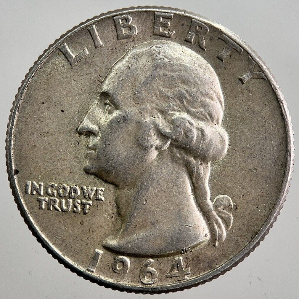 1964 - D US USA Quarter Dollar Silver Coin | Very High Grade | a7939