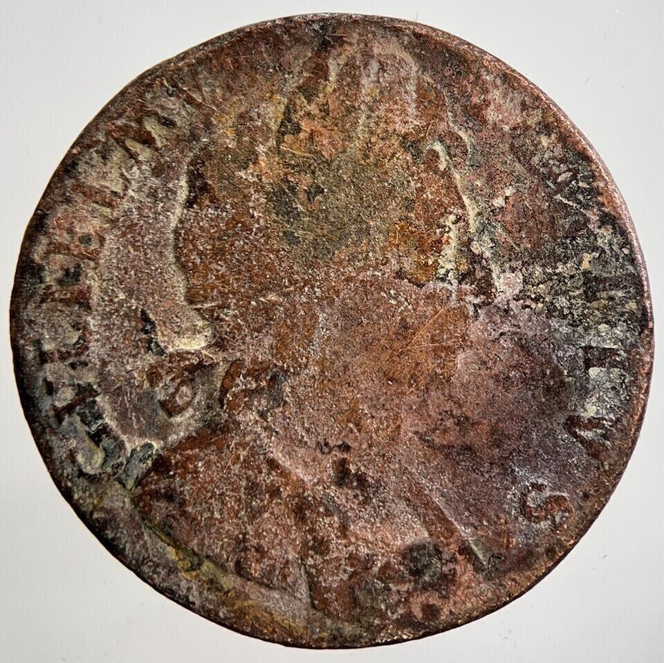 1697 William III 3rd Half - Penny Coin | Fair Grade | a2208