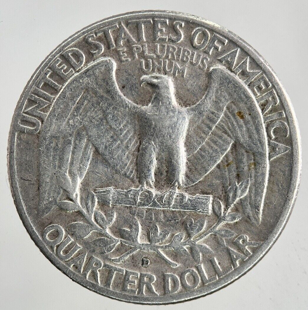 1960 - D US USA Quarter Dollar Silver Coin | Fine Collectable Grade