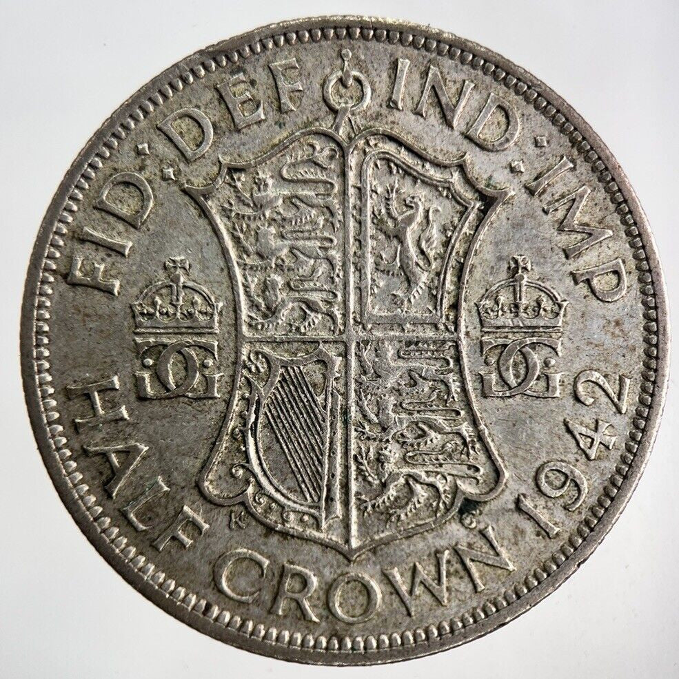 1942 George VI Silver Half - Crown Coin | Fine Collectable Grade