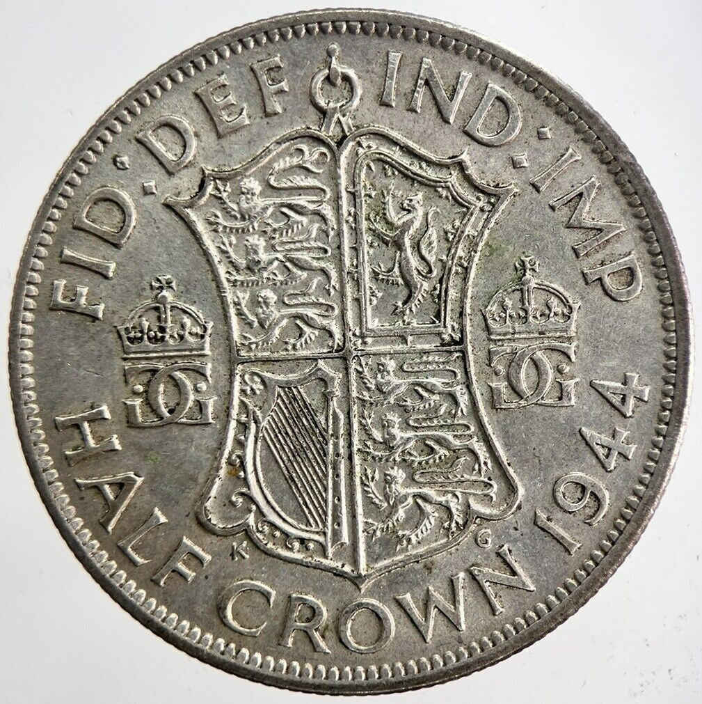 1944 George VI Half - Crown Silver Coin | Fine Collectable Grade | a6210