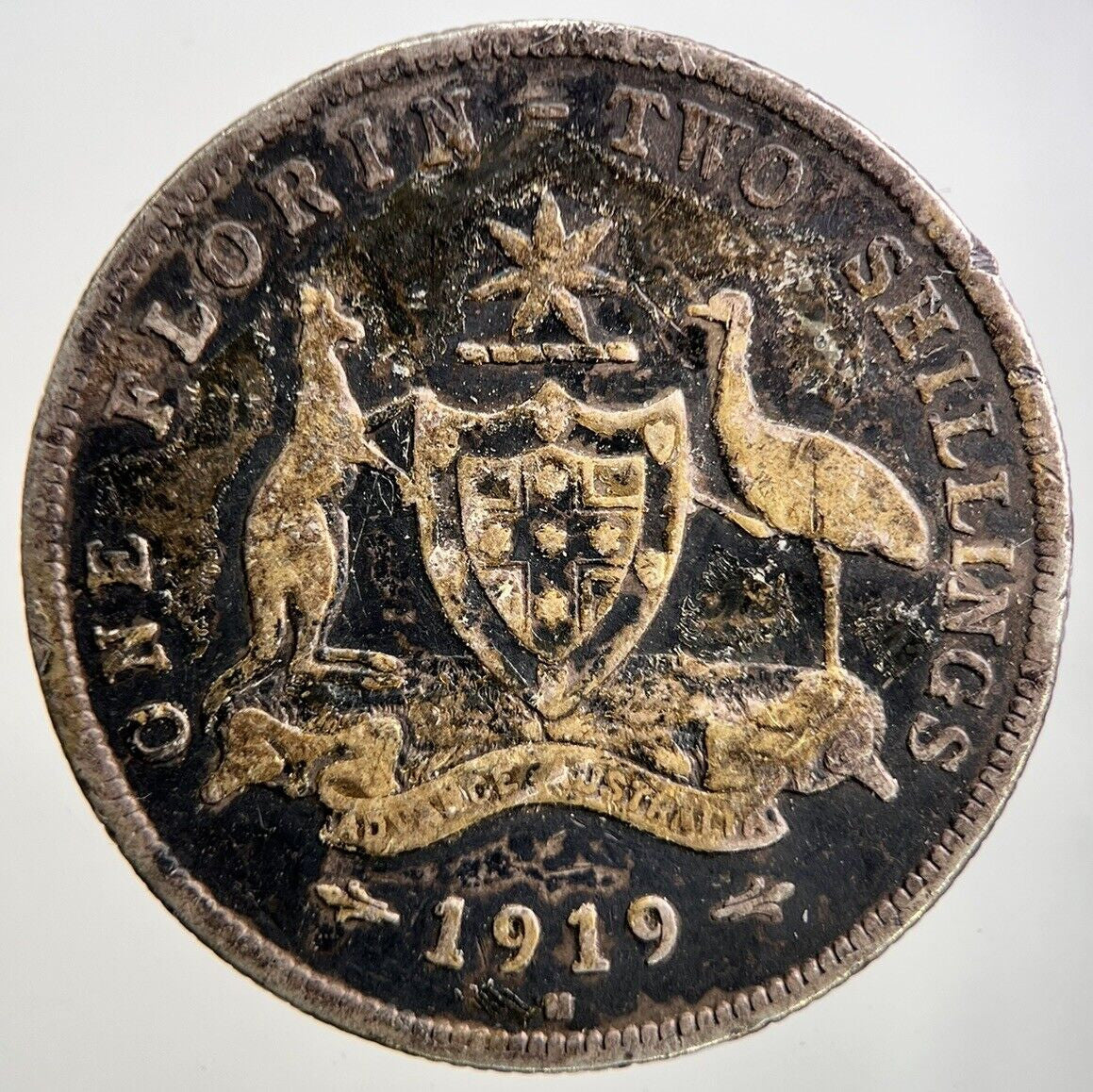 1919 - M Australia Florin Silver Coin | Collectable Grade | a3452