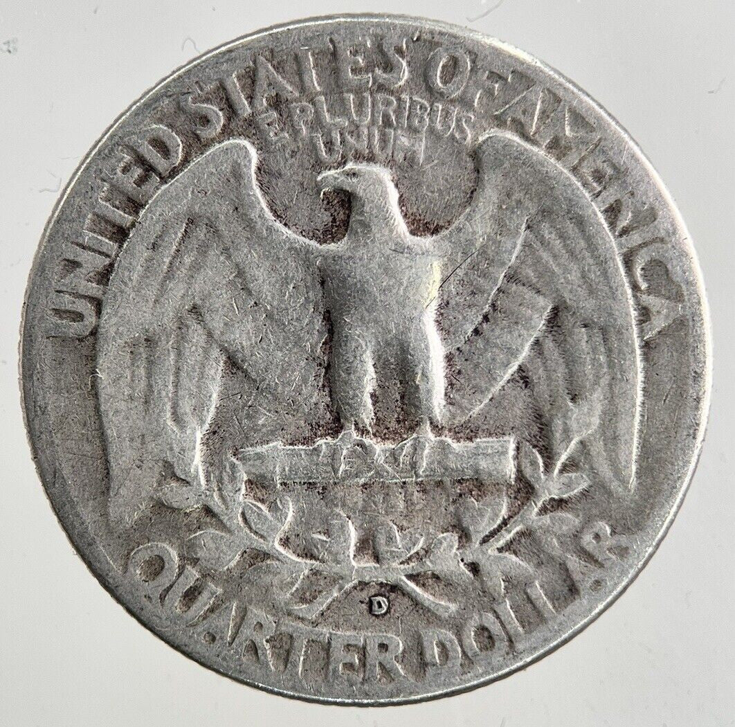 1950 - D US USA Quarter Dollar Silver Coin | Fine Collectable Grade