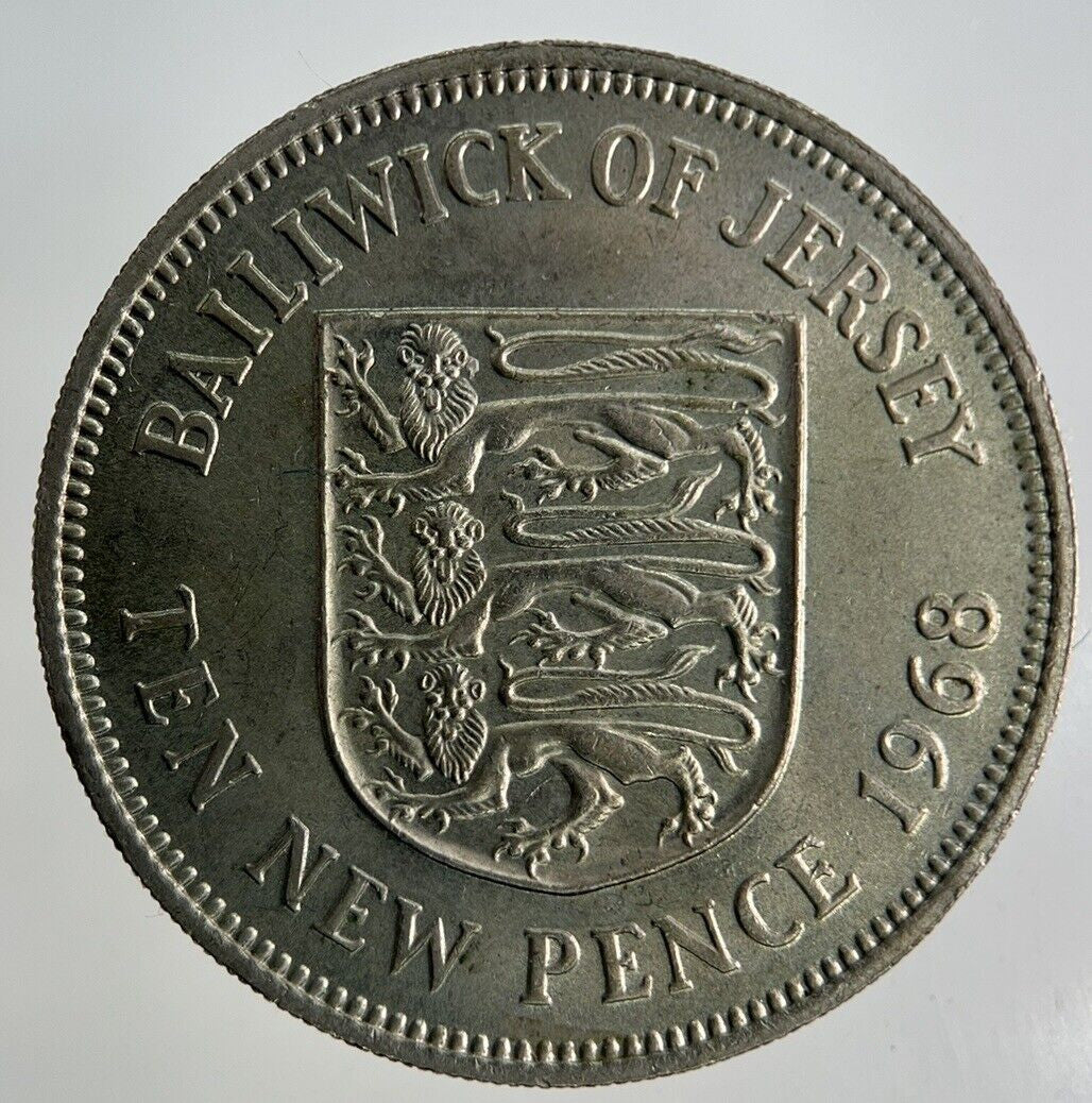 1968 Jersey 10p Ten - Pence Coin | Fine Collectable Grade
