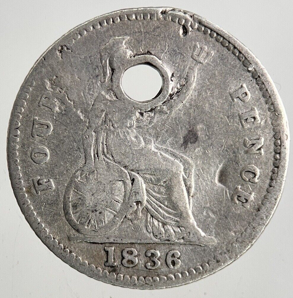 1836 William IV Four - Pence Groat Silver Coin | Collectable Grade