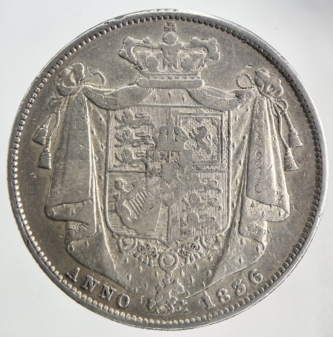 1836 William IV Half - Crown Silver Coin | Very High Grade