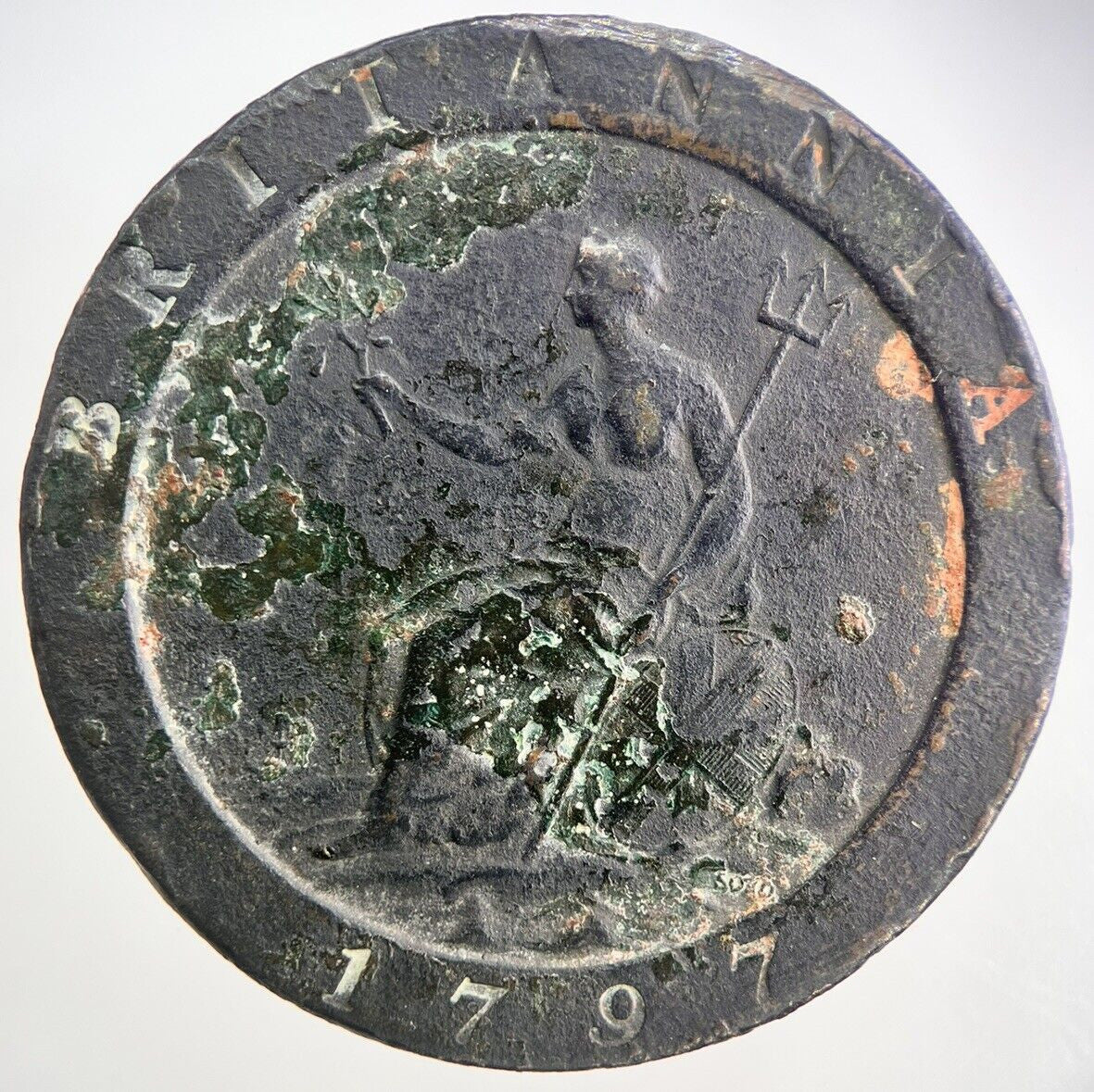 1797 George III 3rd Cartwheel One Penny Coin | Fine Collectable Grade
