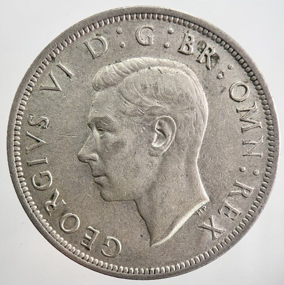 1942 George VI Half - Crown Silver Coin | Very High Grade | a3987