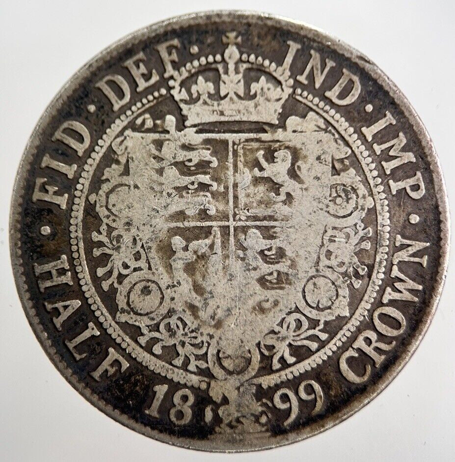 1899 Victoria Half Crown Silver Coin | Collectable Grade | a8148