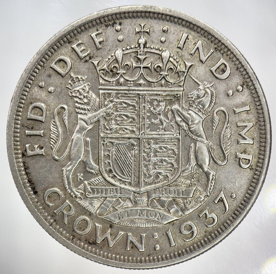 1937 George VI One Crown Silver Coin | Very High Grade