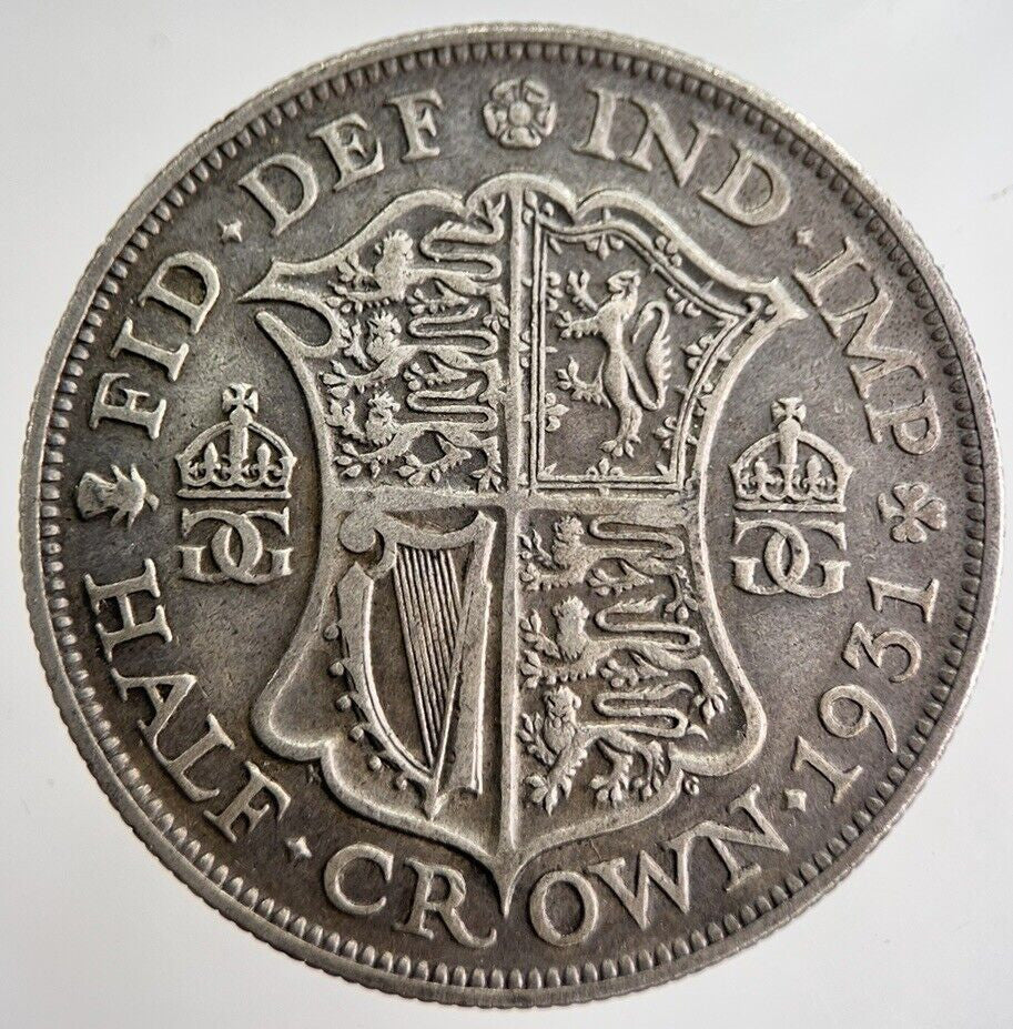 1931 George V Half - Crown Silver Coin | Fine Collectable Grade | a8534