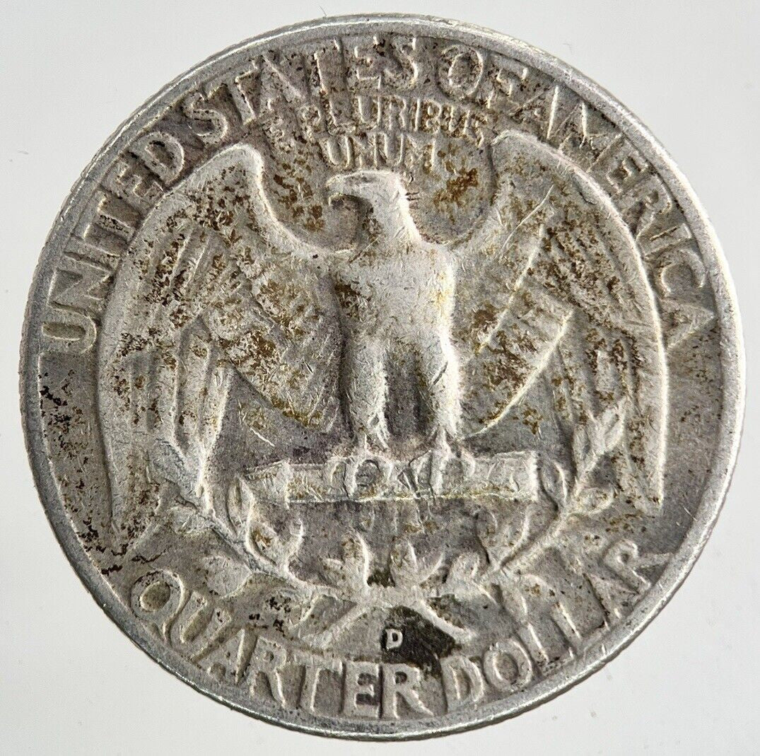 1957 - D US USA Quarter Dollar Silver Coin | Fine Collectable Grade