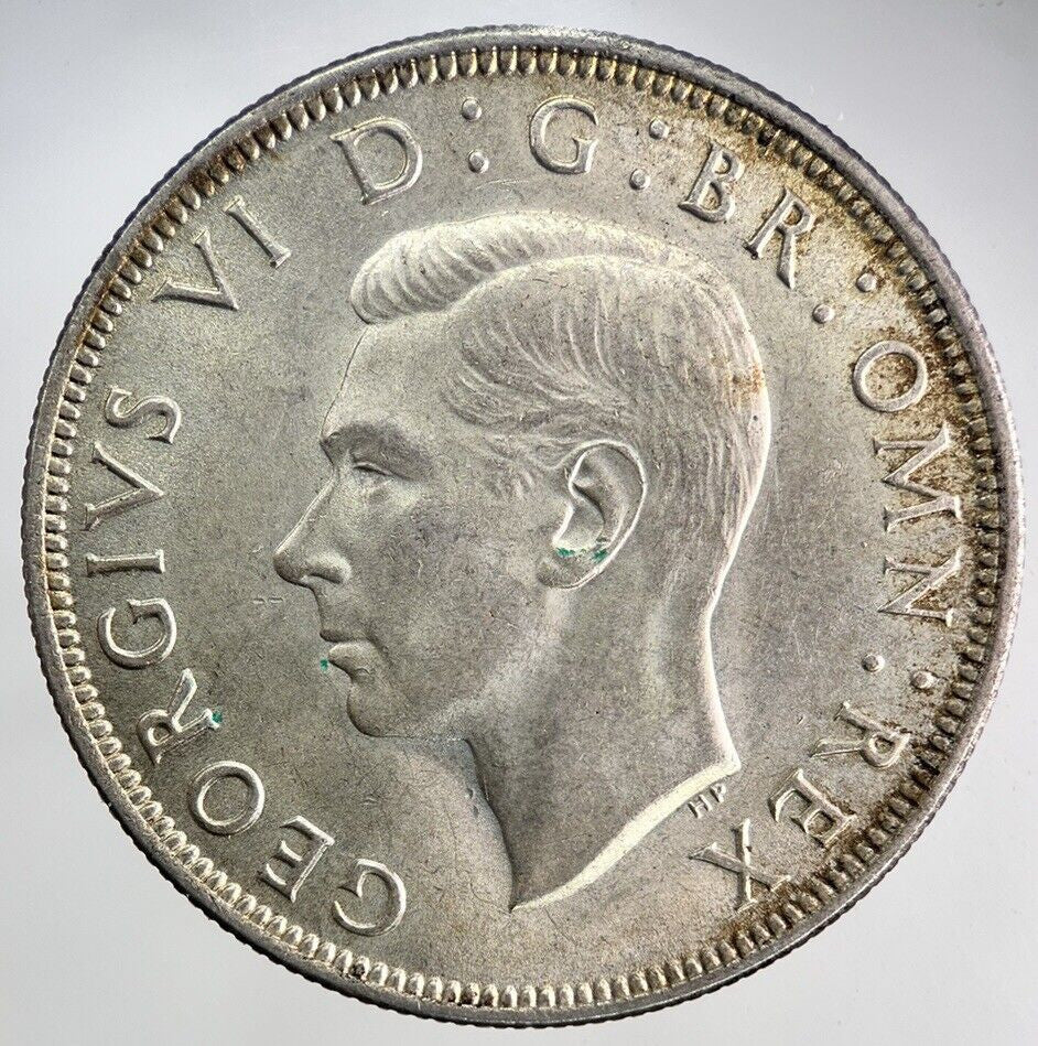 1945 George VI Half - Crown Silver Coin | Very High Grade