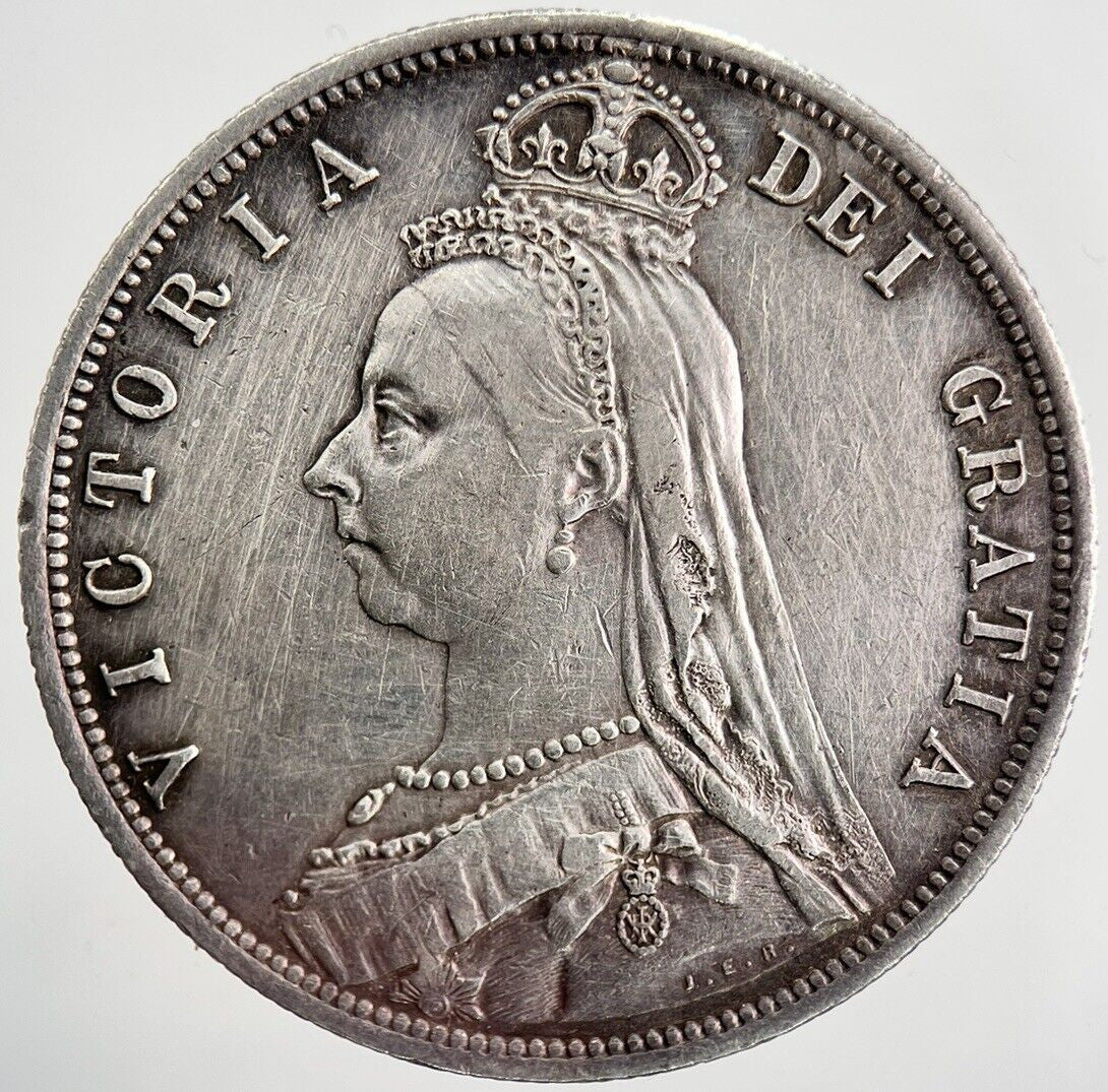 1887 Victoria Half - Crown Silver Coin | Very High Grade | a5322