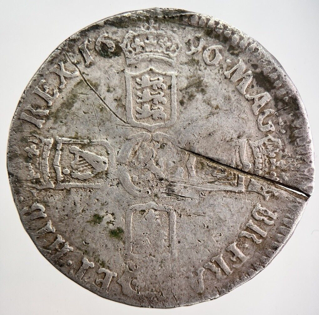 1696 William III Half - Crown Silver Coin | Collectable Grade | a789