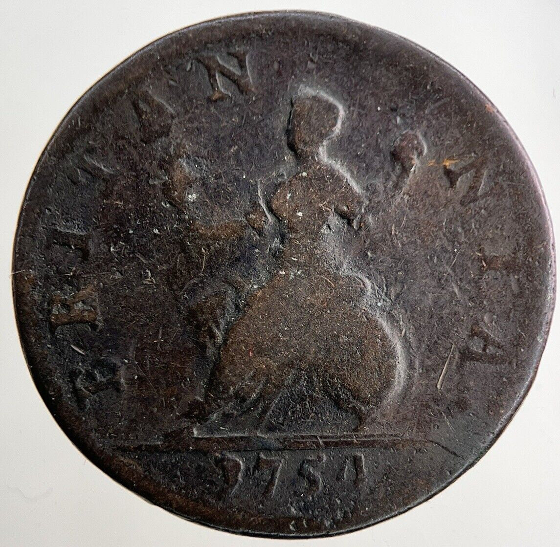 1754 George II 2nd Farthing Coin | Fine Collectable Grade