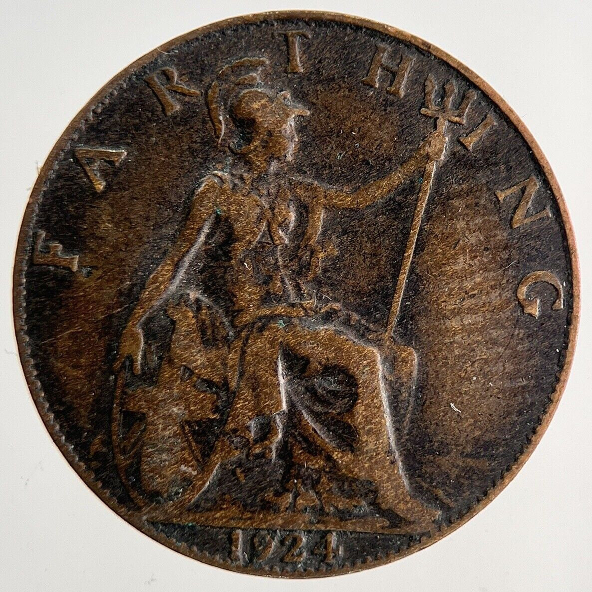 1924 George V Farthing Coin | Fine Collectable Grade | a8709