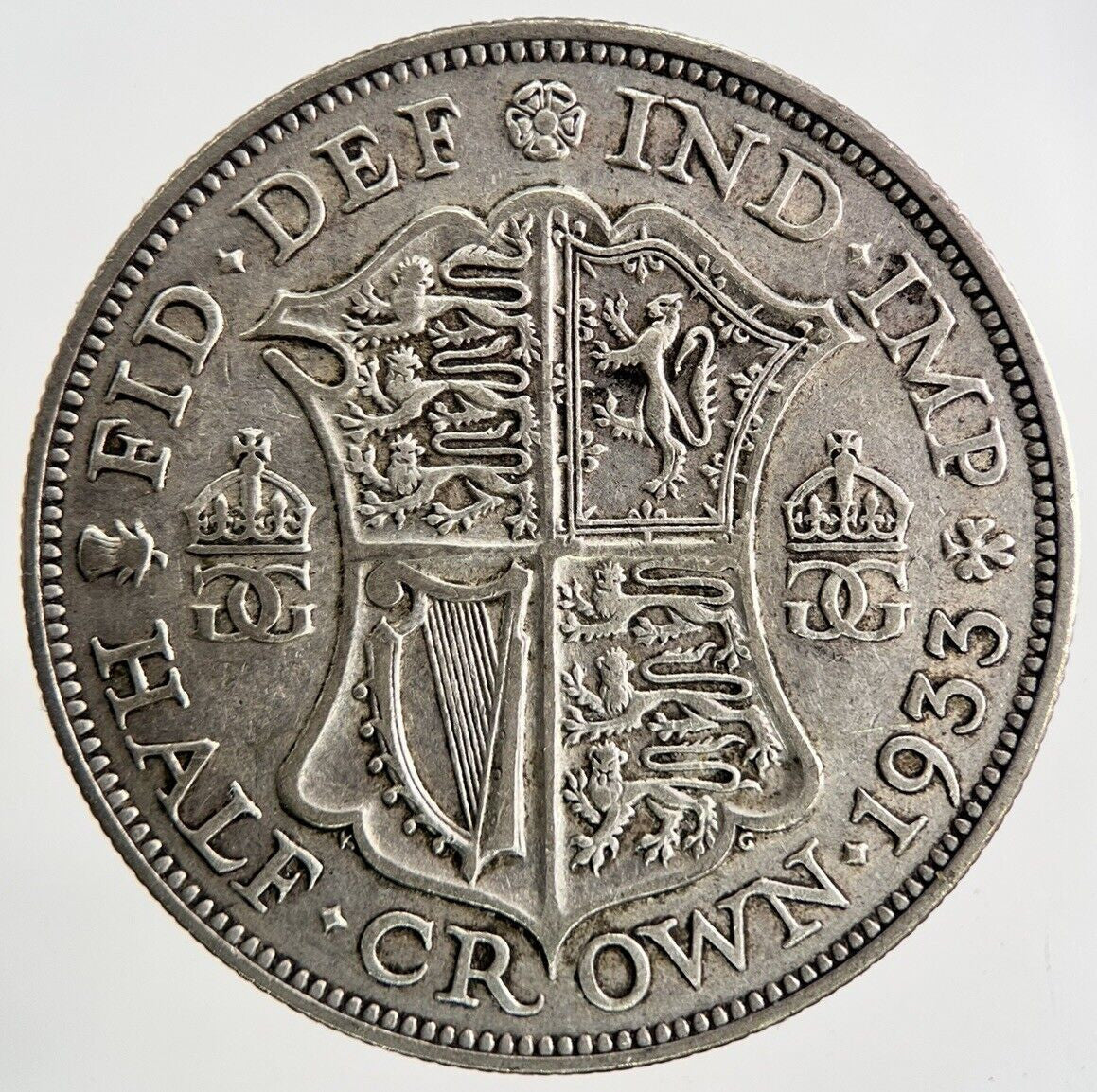 1933 George V Half - Crown Silver Coin | Fine Collectable Grade
