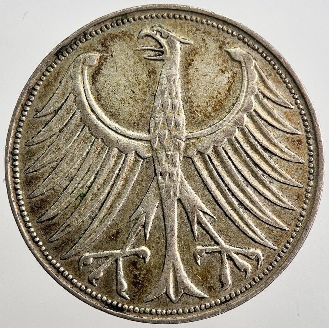1951 - J Germany 5 Mark Silver Coin | Very High Grade | a7904