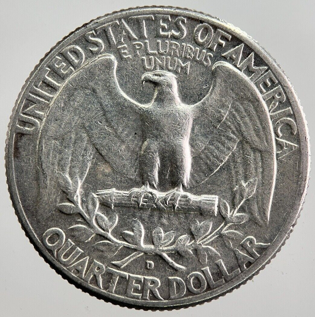 1964 - D US USA Quarter Dollar Silver Coin | Fine Collectable Grade | a7935